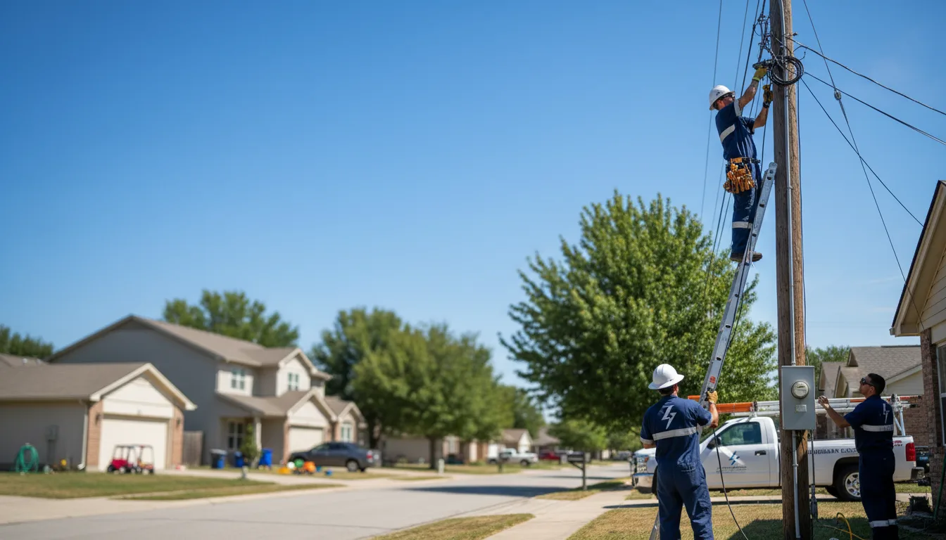 Residential electrician providing installation services in Olden, TX